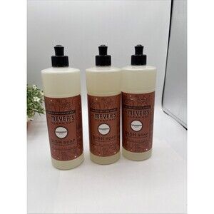 3 Pk: MRS. MEYER'S CLEAN DAY Liquid Dish Soap-Gingerbread-16 oz. ea. Limited Ed